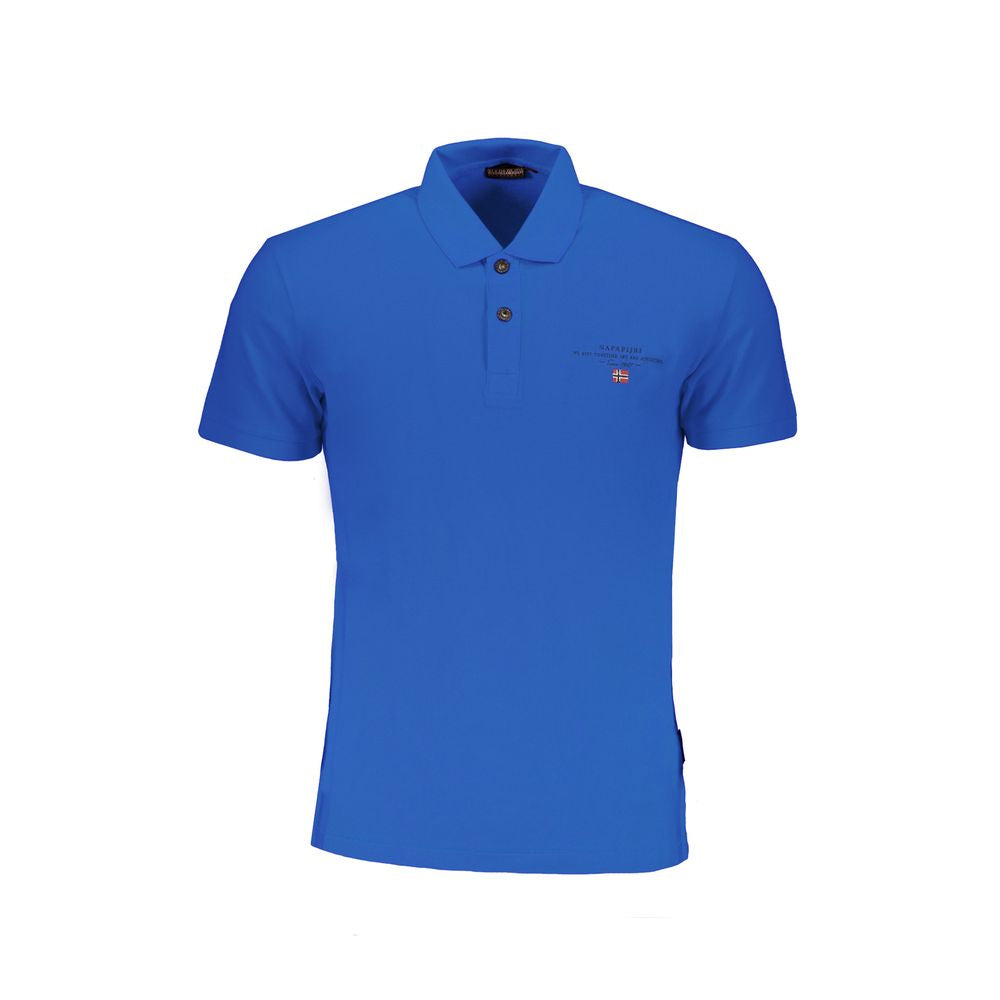 Blue Cotton Polo Shirt - ventzia