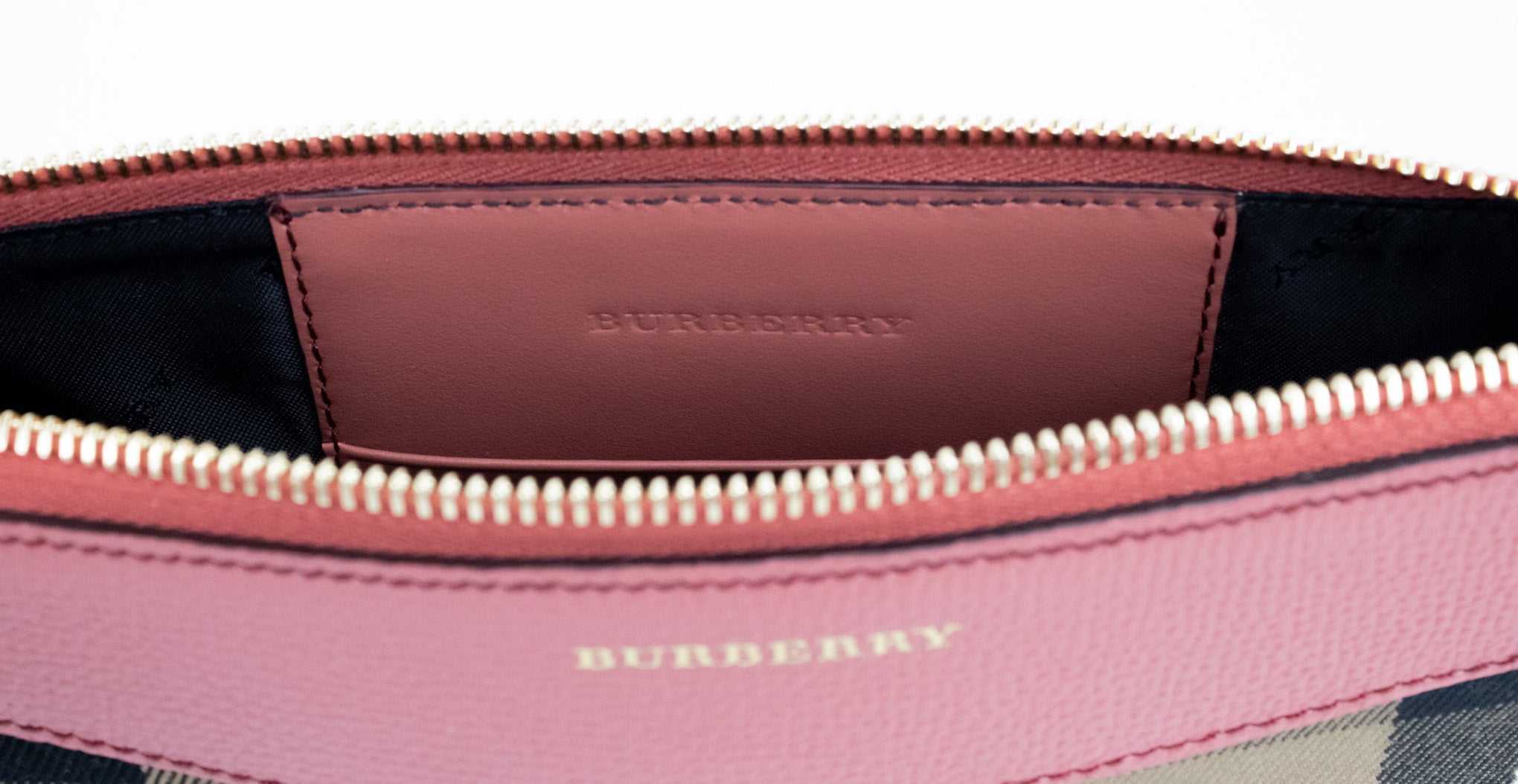 Peyton House Check Derby Cinnamon Red Grain Leather Pouch Crossbody Bag - ventzia