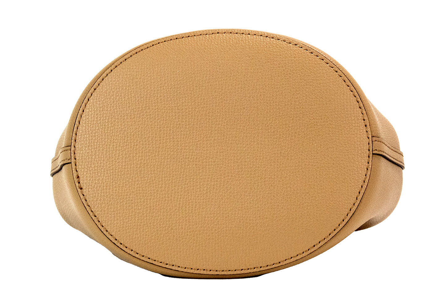Lorne Small Camel Haymarket Check Pebble Leather Bucket Handbag Purse - ventzia