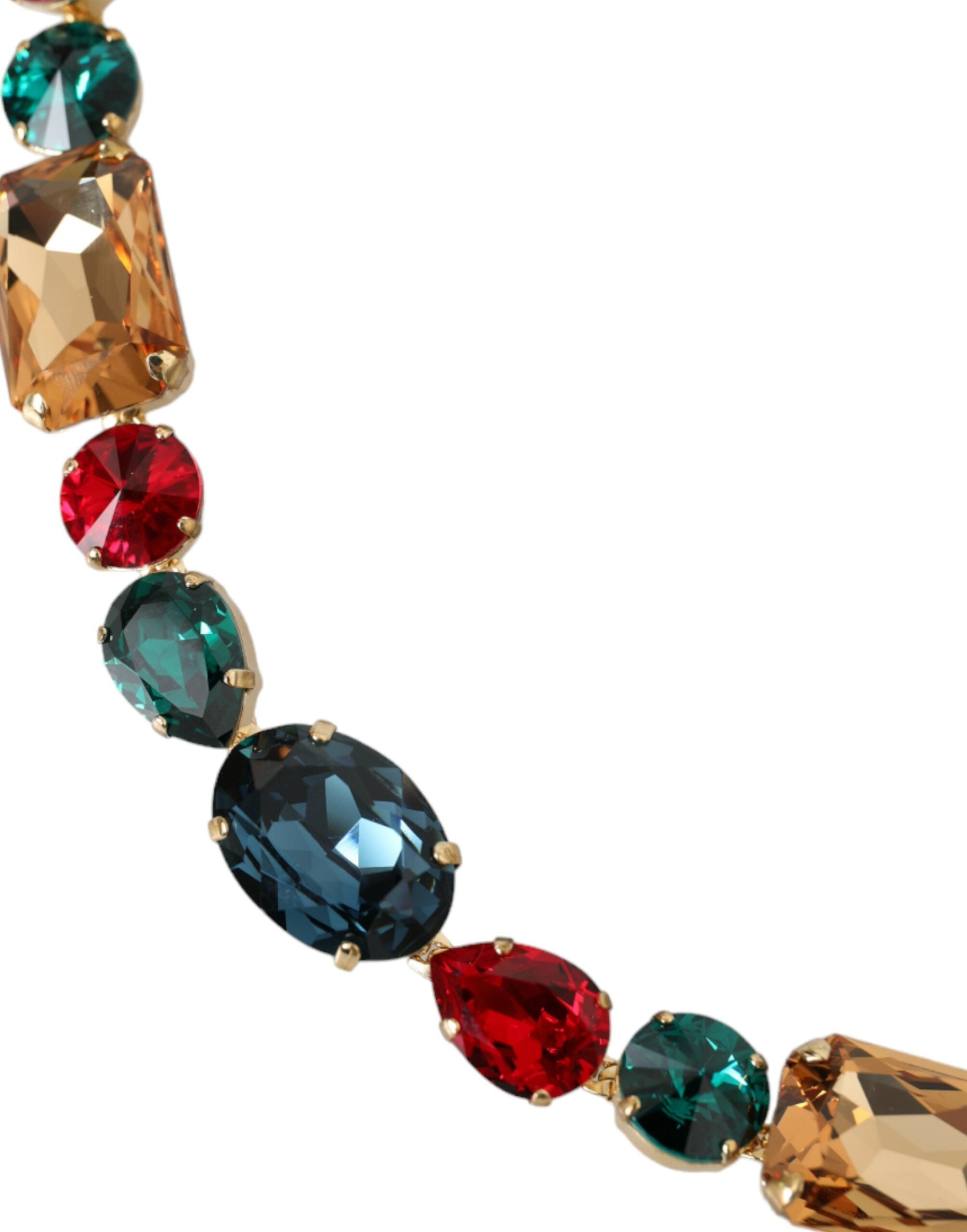 Light Blue Leather Crystal Chain Waist Belt - ventzia