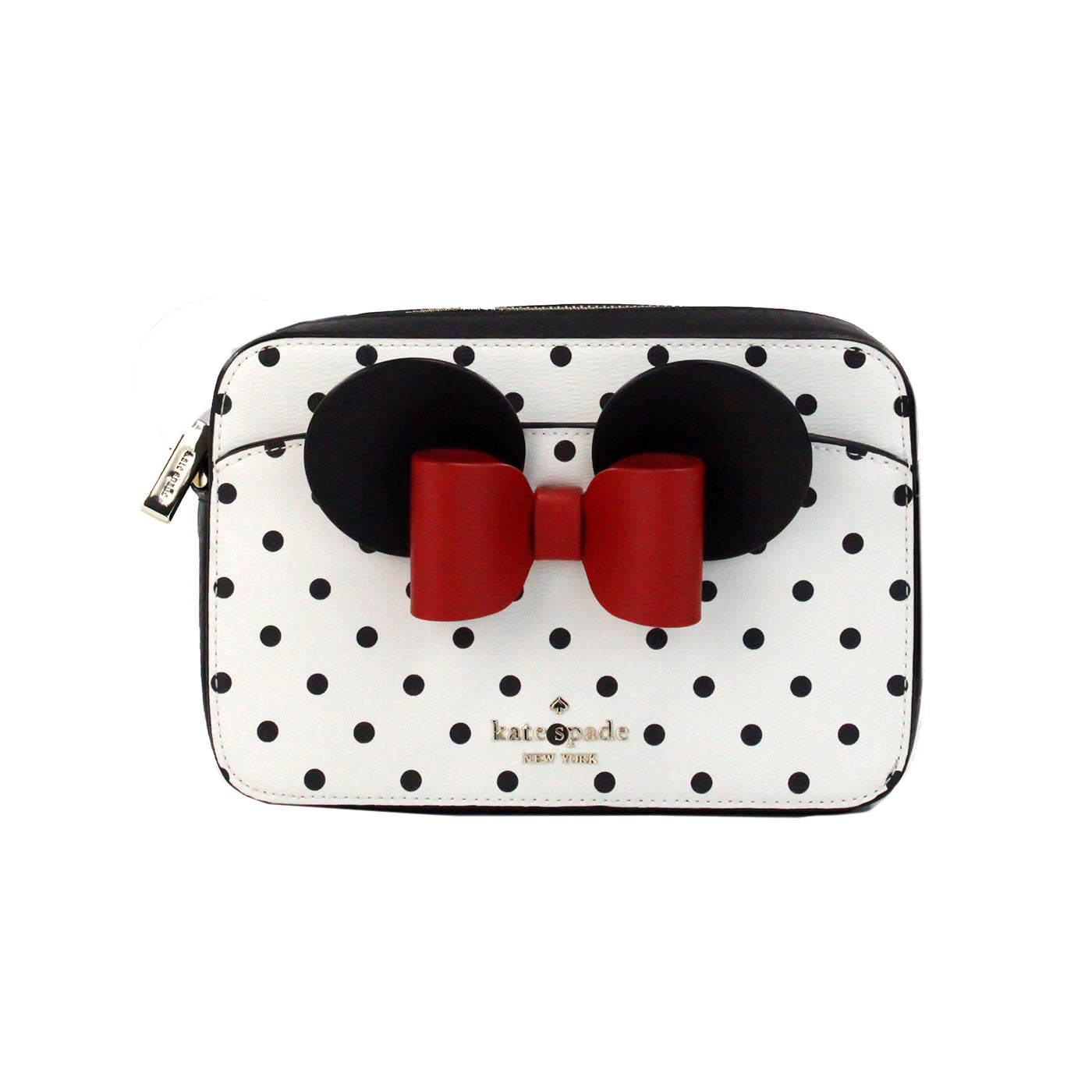 Disney Minnie Mouse Polka Dot Printed PVC Crossbody Camera Bag - ventzia