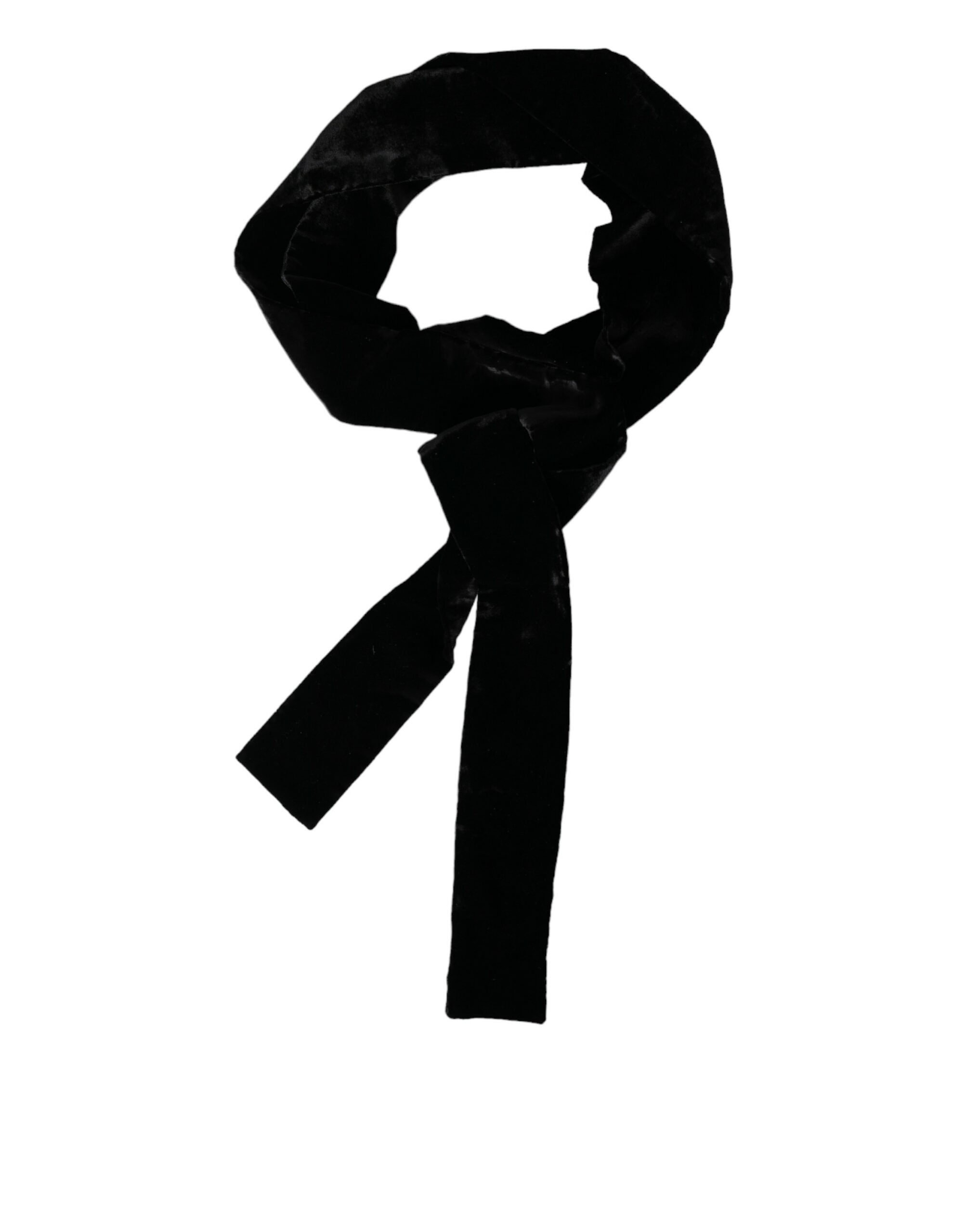 Black Viscose Wide Waist Women Belt - ventzia