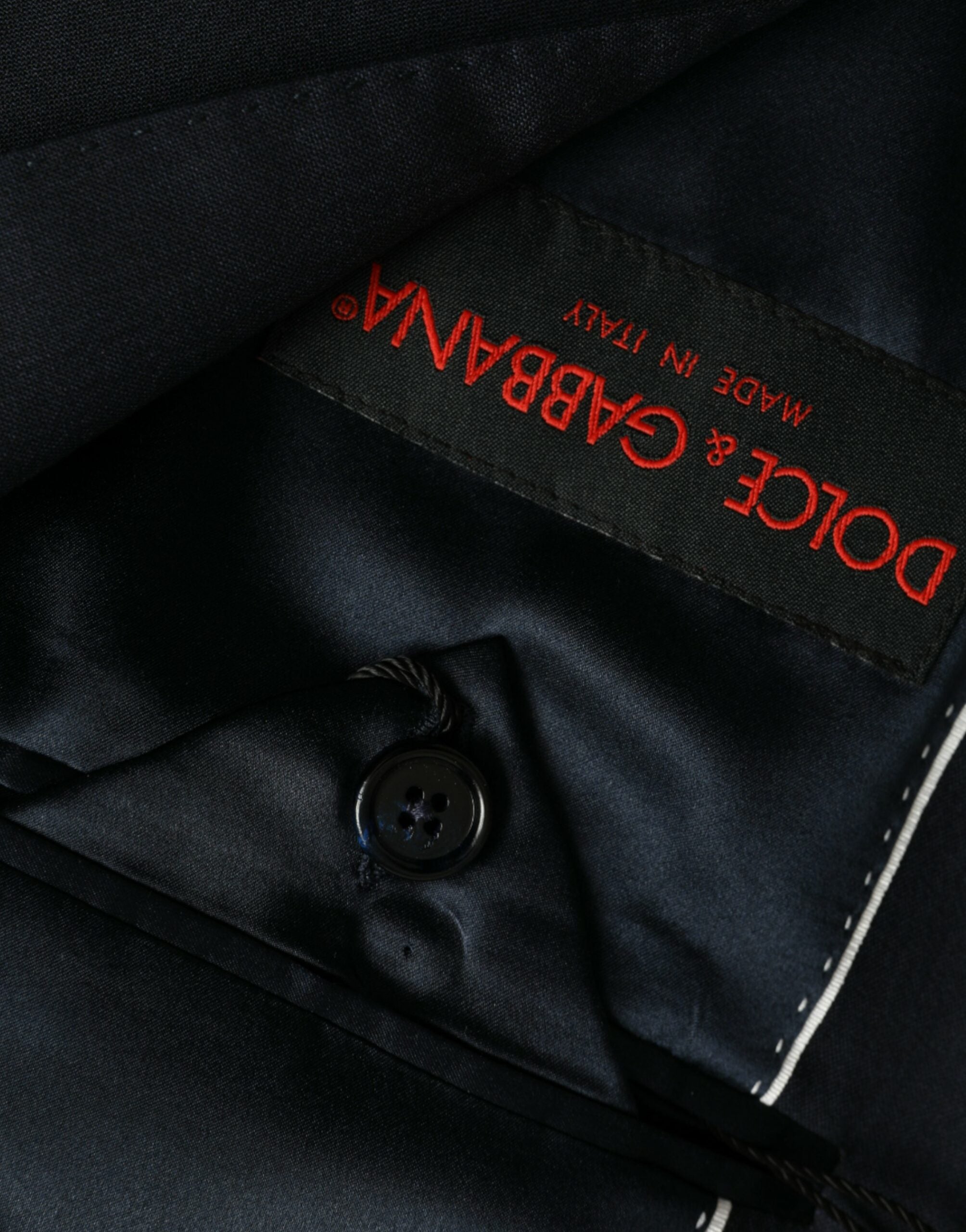 Dark Blue Wool Single Breasted Coat Blazer - ventzia