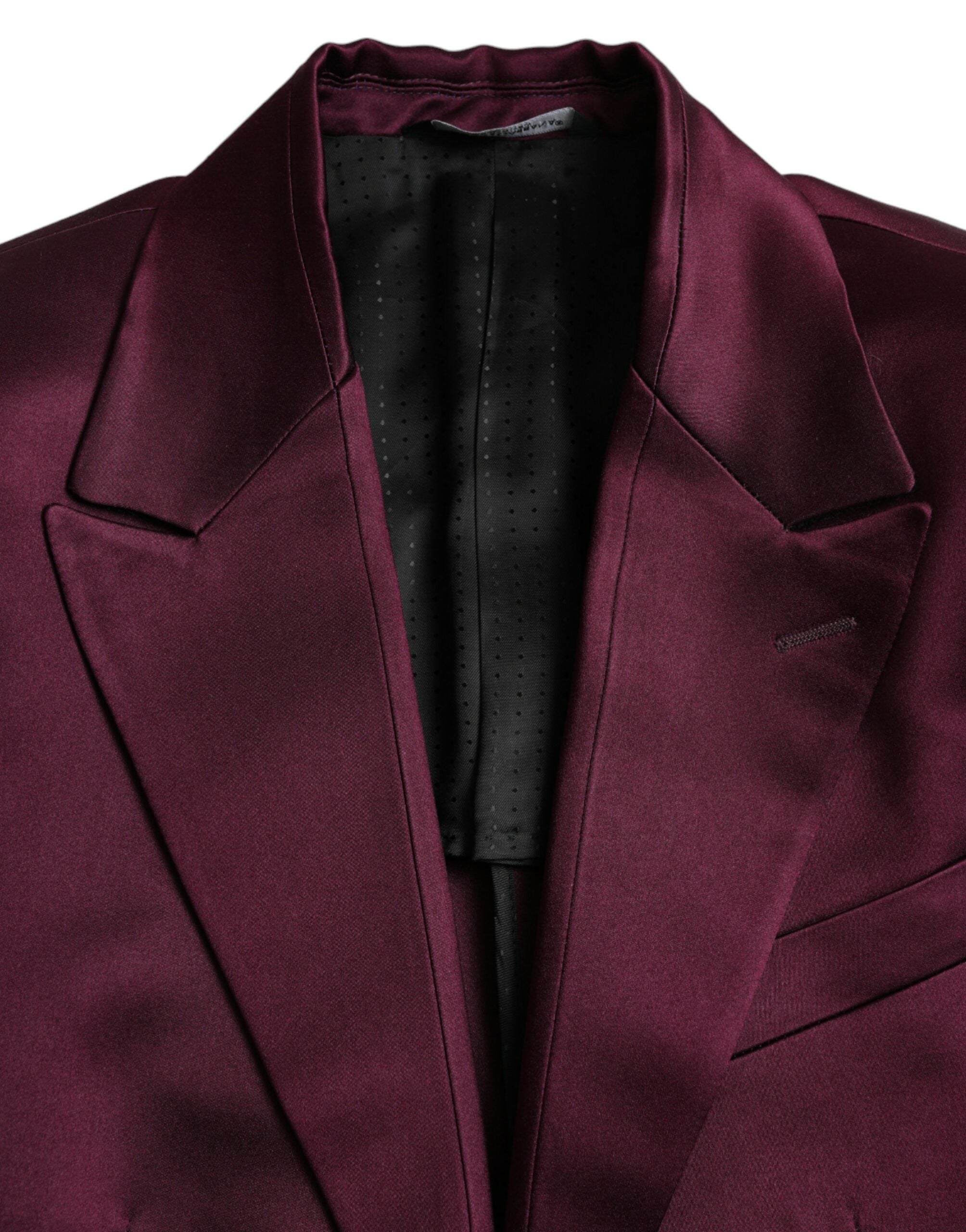 Maroon Silk Single Breasted Coat Blazer - ventzia