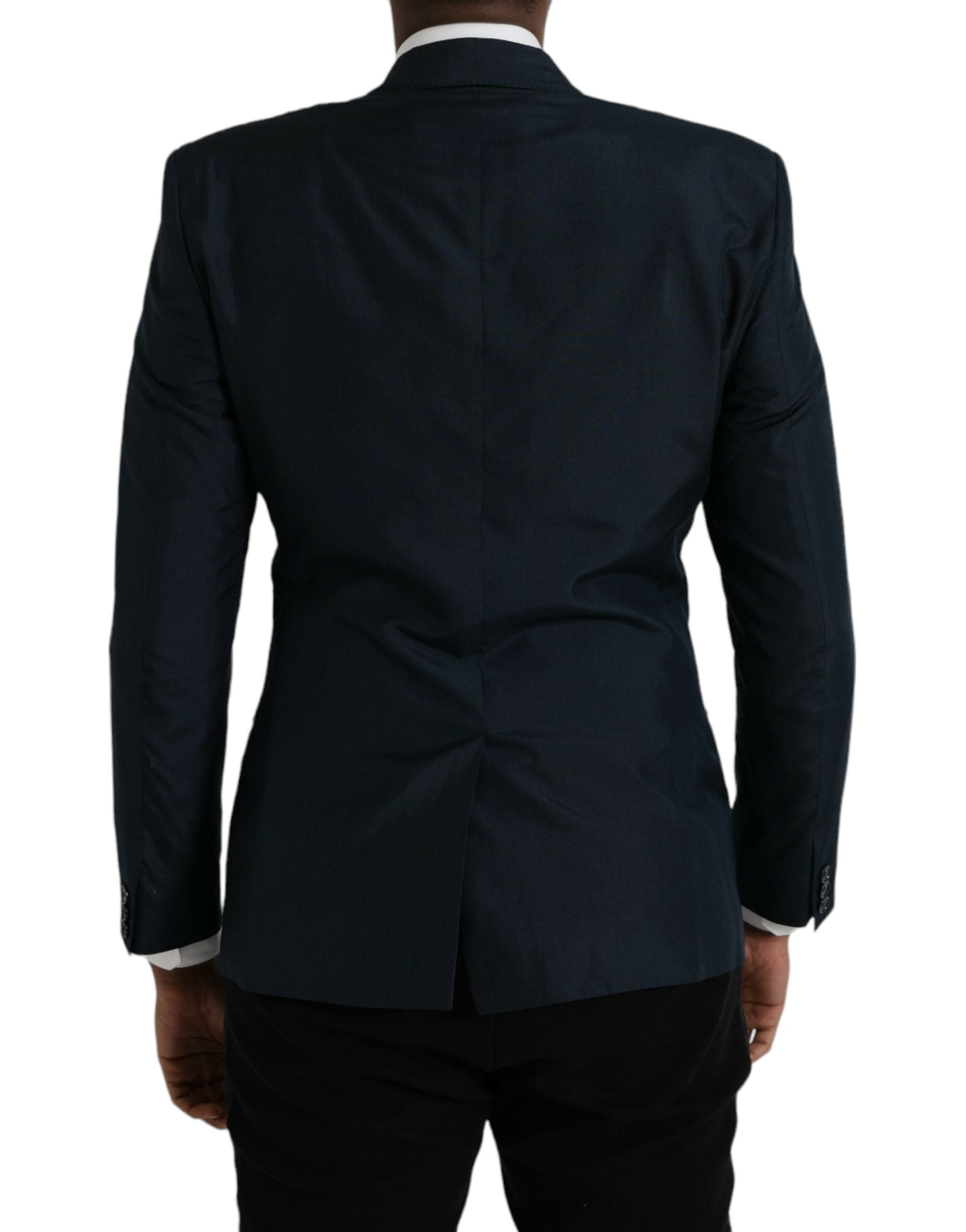 Blue GOLD Notch Single Breasted Coat Blazer - ventzia