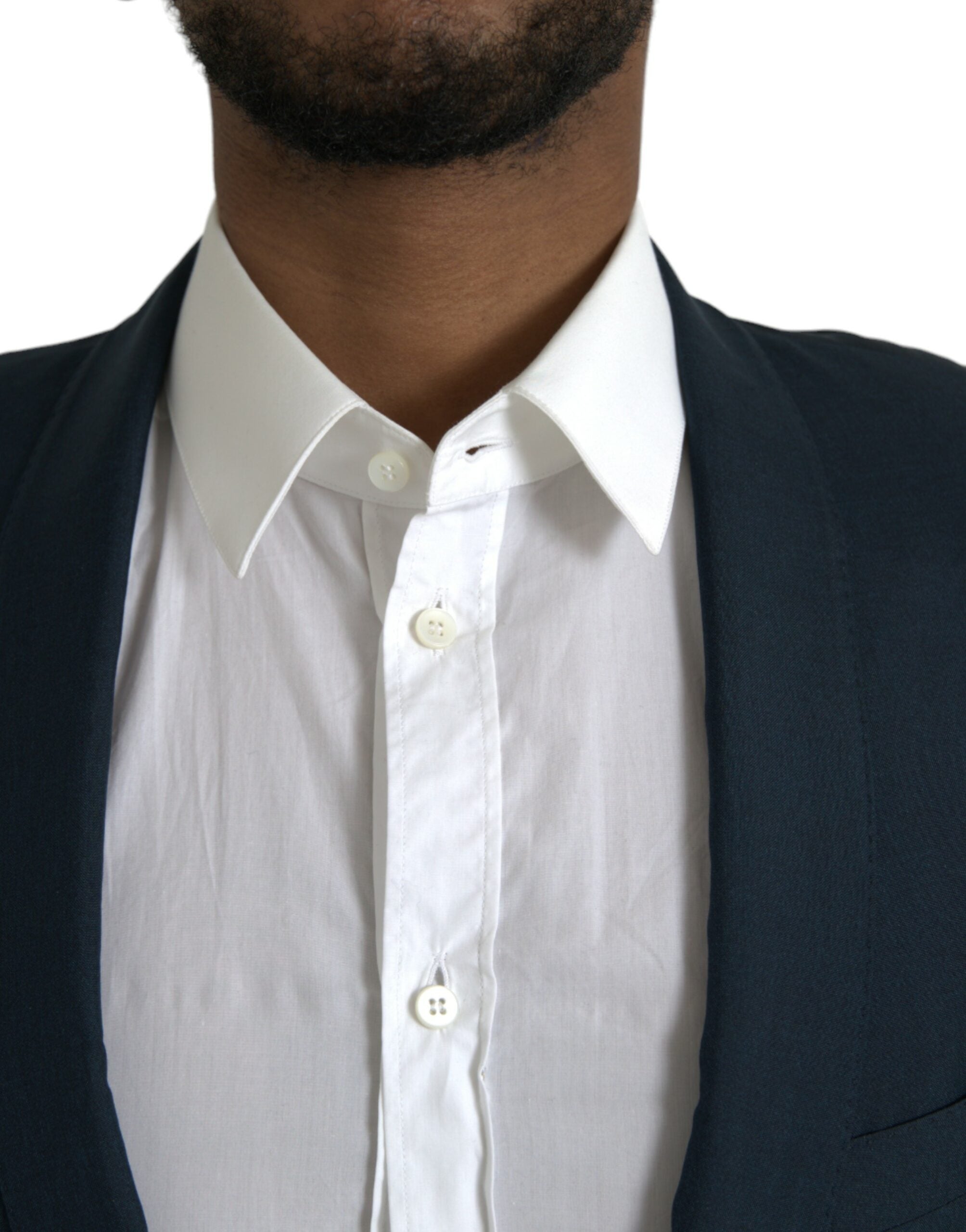 Blue GOLD Notch Single Breasted Coat Blazer - ventzia