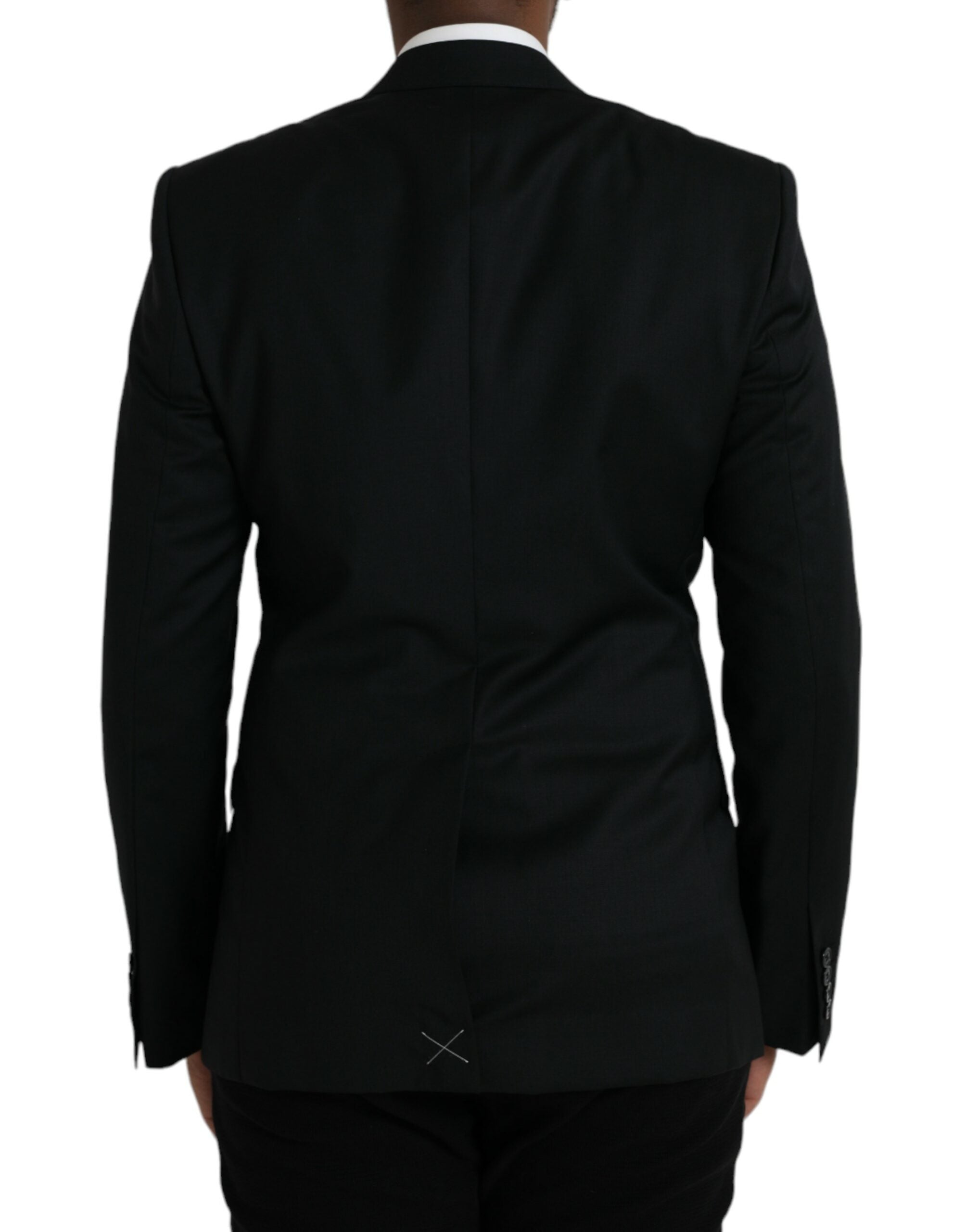 Black Wool MARTINI Single Breasted Blazer - ventzia