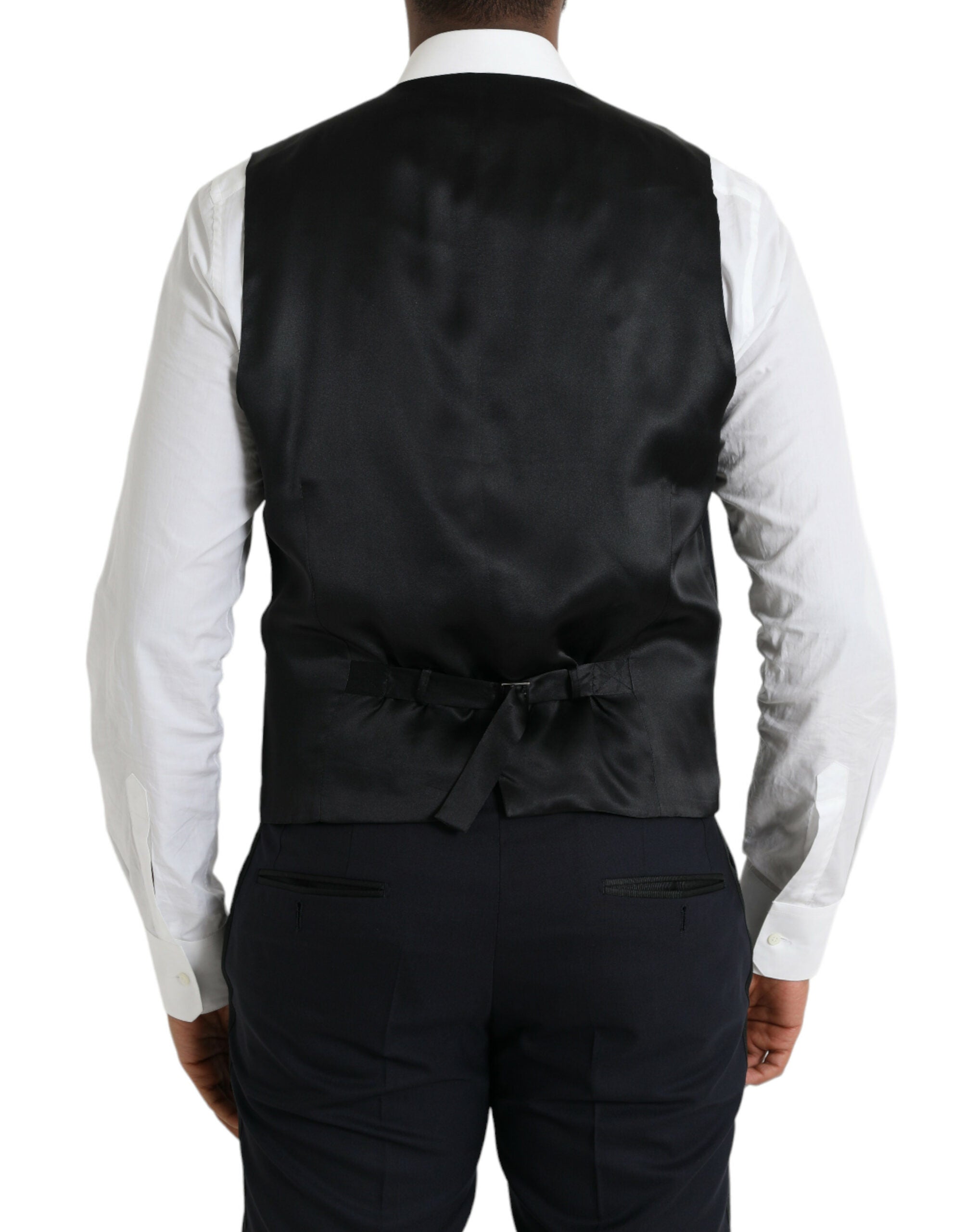 Dark Blue MARTINI Wool Formal 3 Piece Suit - ventzia