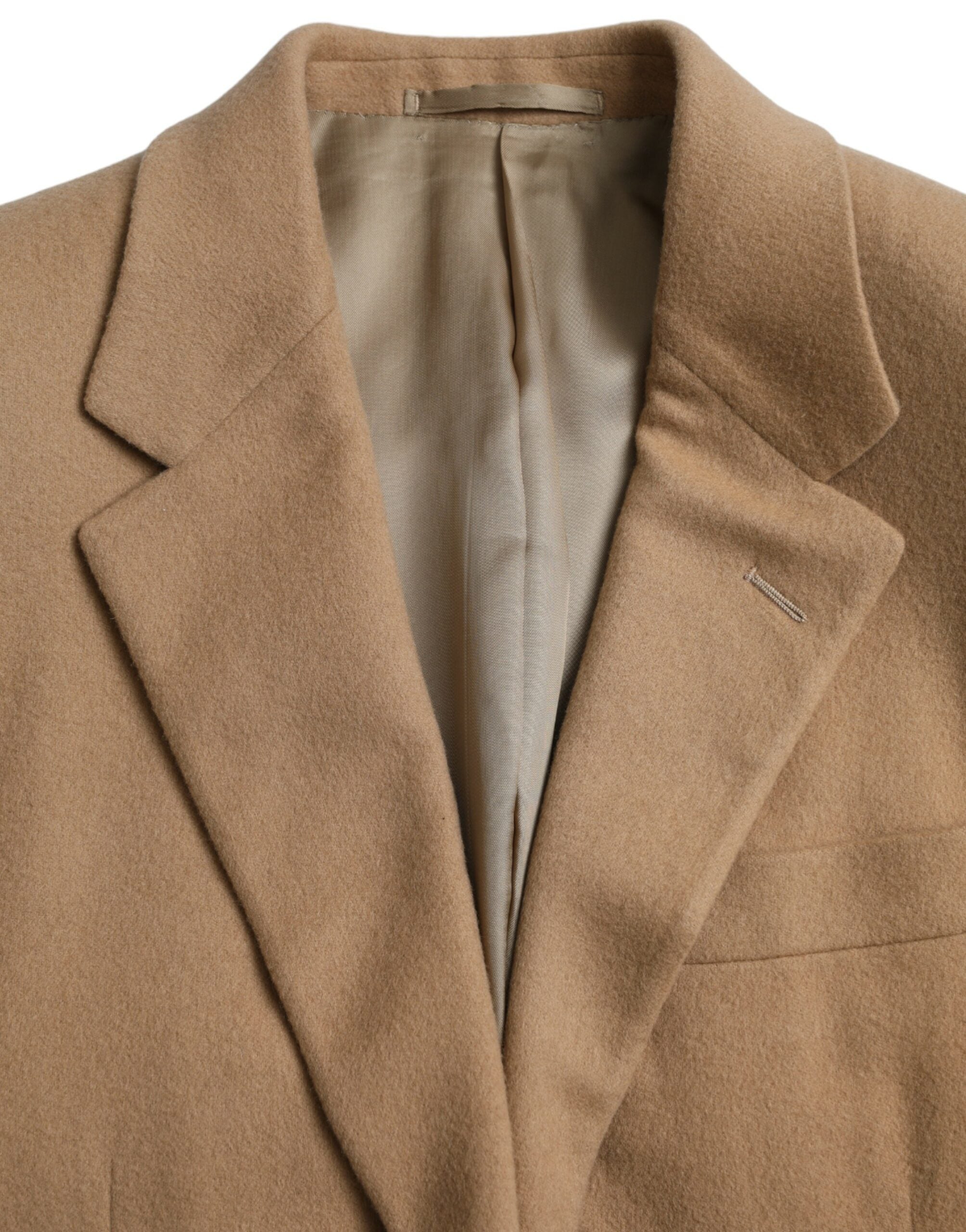 Brown Cashmere 2 Piece Single Breasted Suit - ventzia