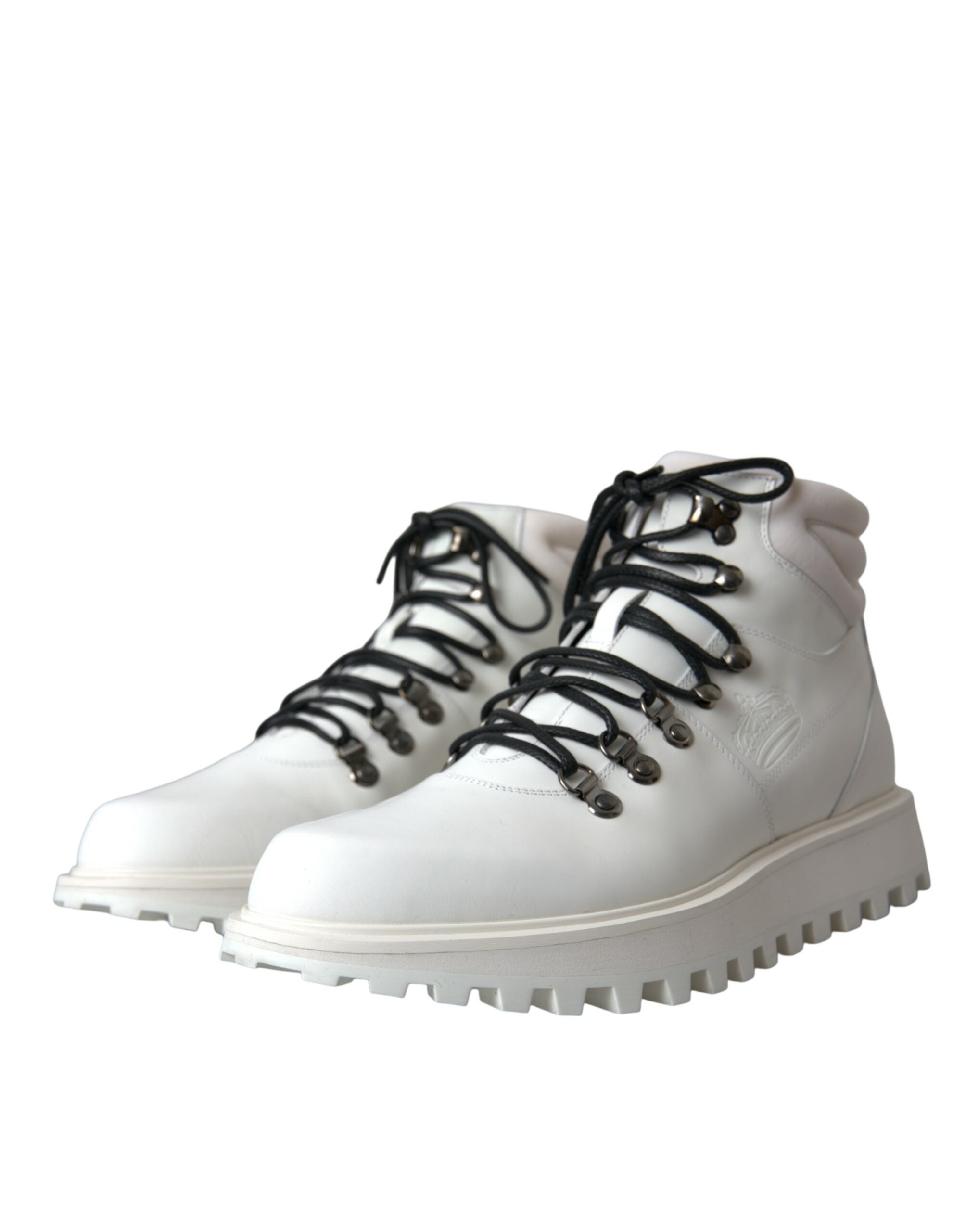 White Vulcano Trekking Men Ankle Boots Shoes - ventzia