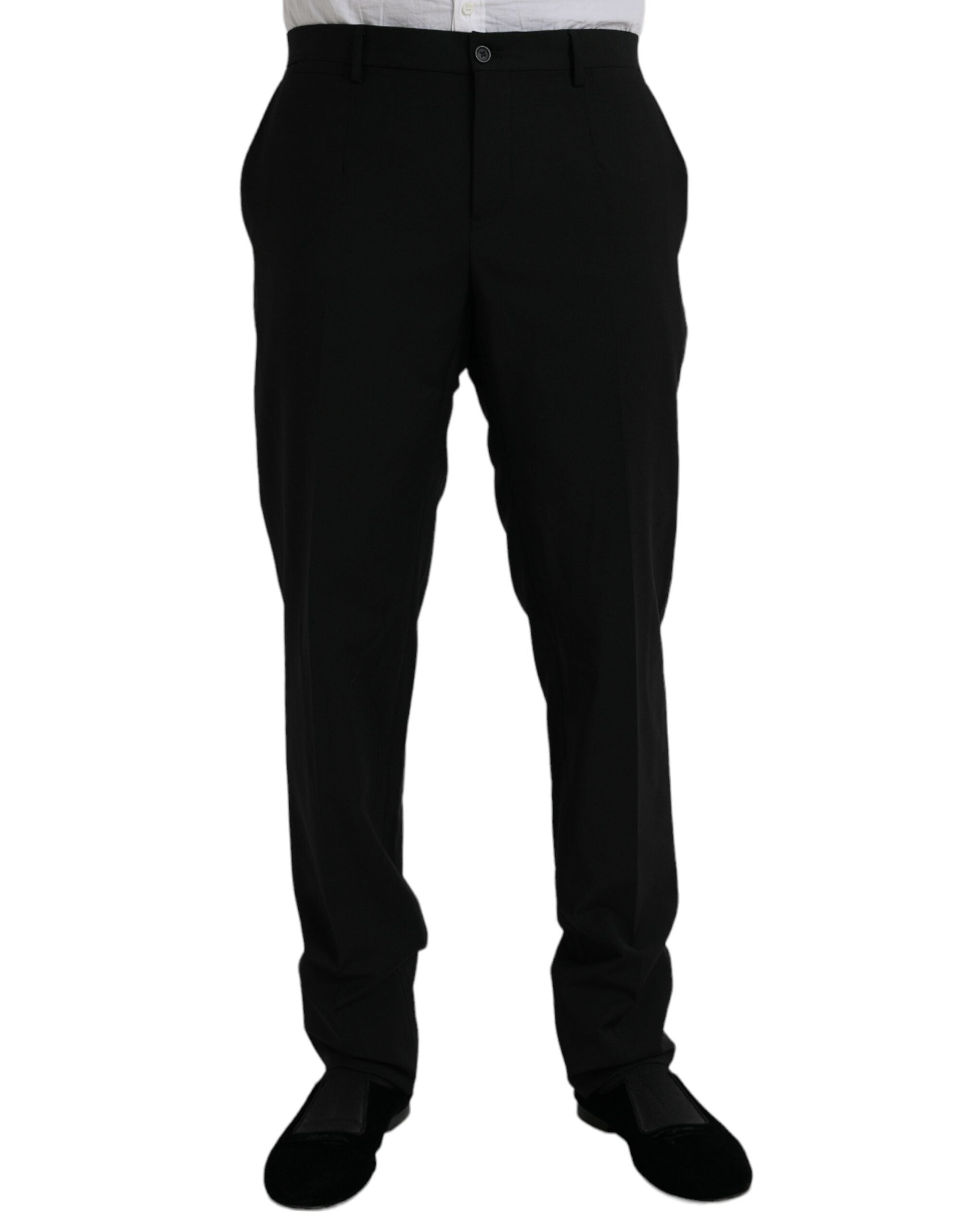 Black Polyester STAFF Formal 3 Piece Suit - ventzia