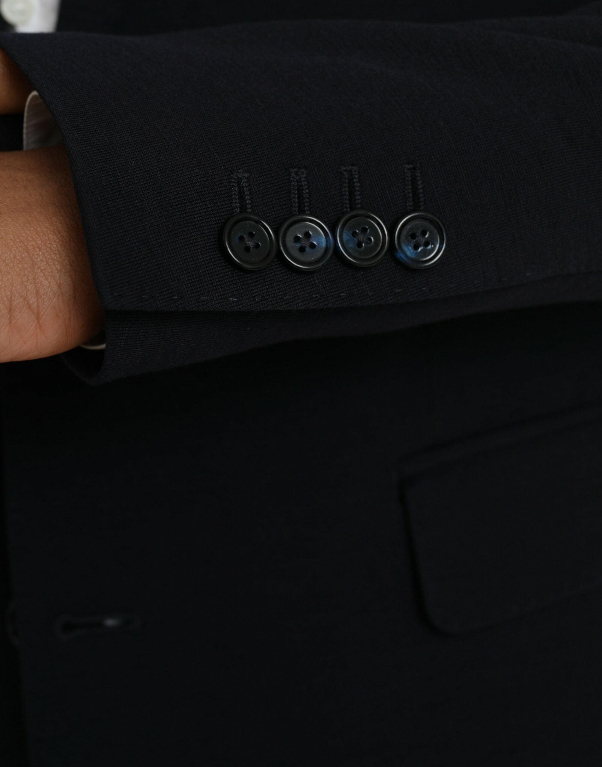 Black Wool Single Breasted Coat Blazer - ventzia