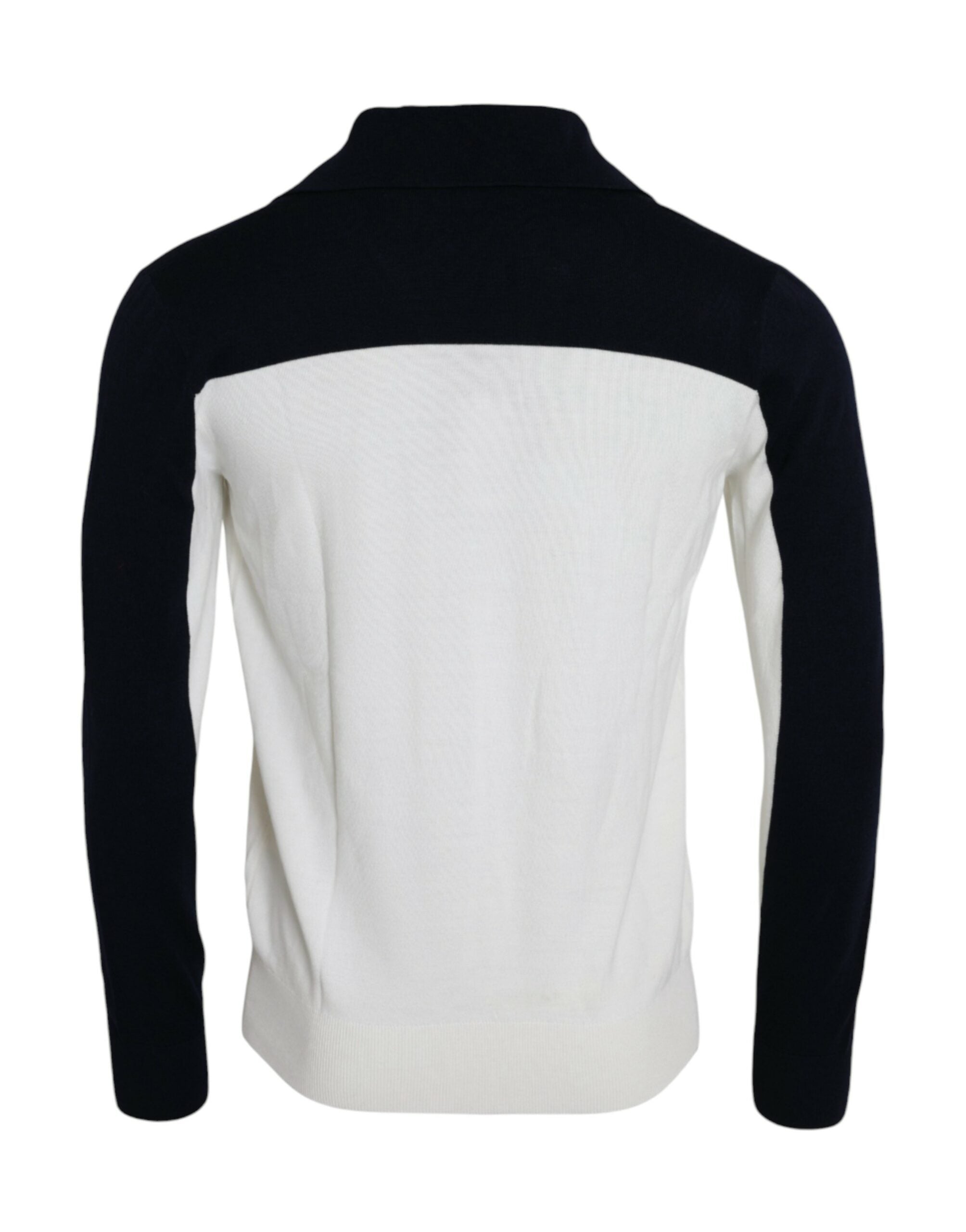 White Black SICILIA Henley Shirt Pullover Sweater - ventzia