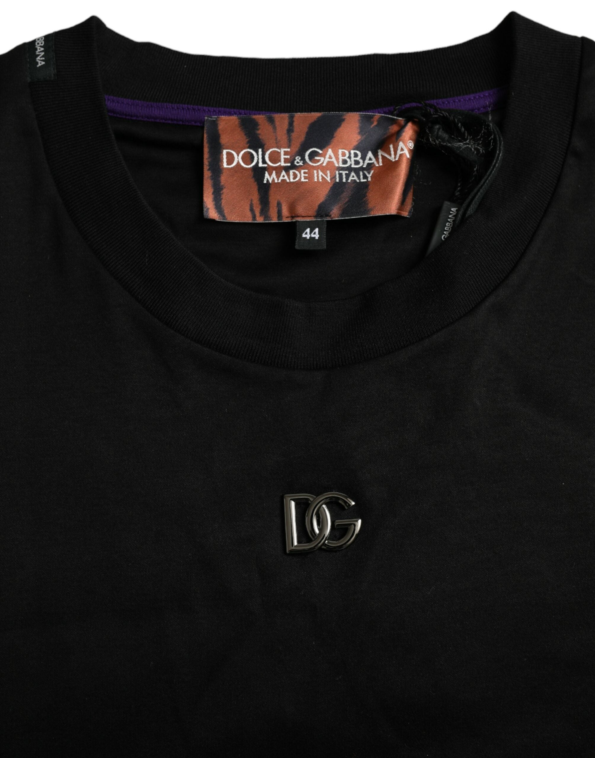 Multicolor Tiger Print Cotton Short Sleeves T-shirt - ventzia