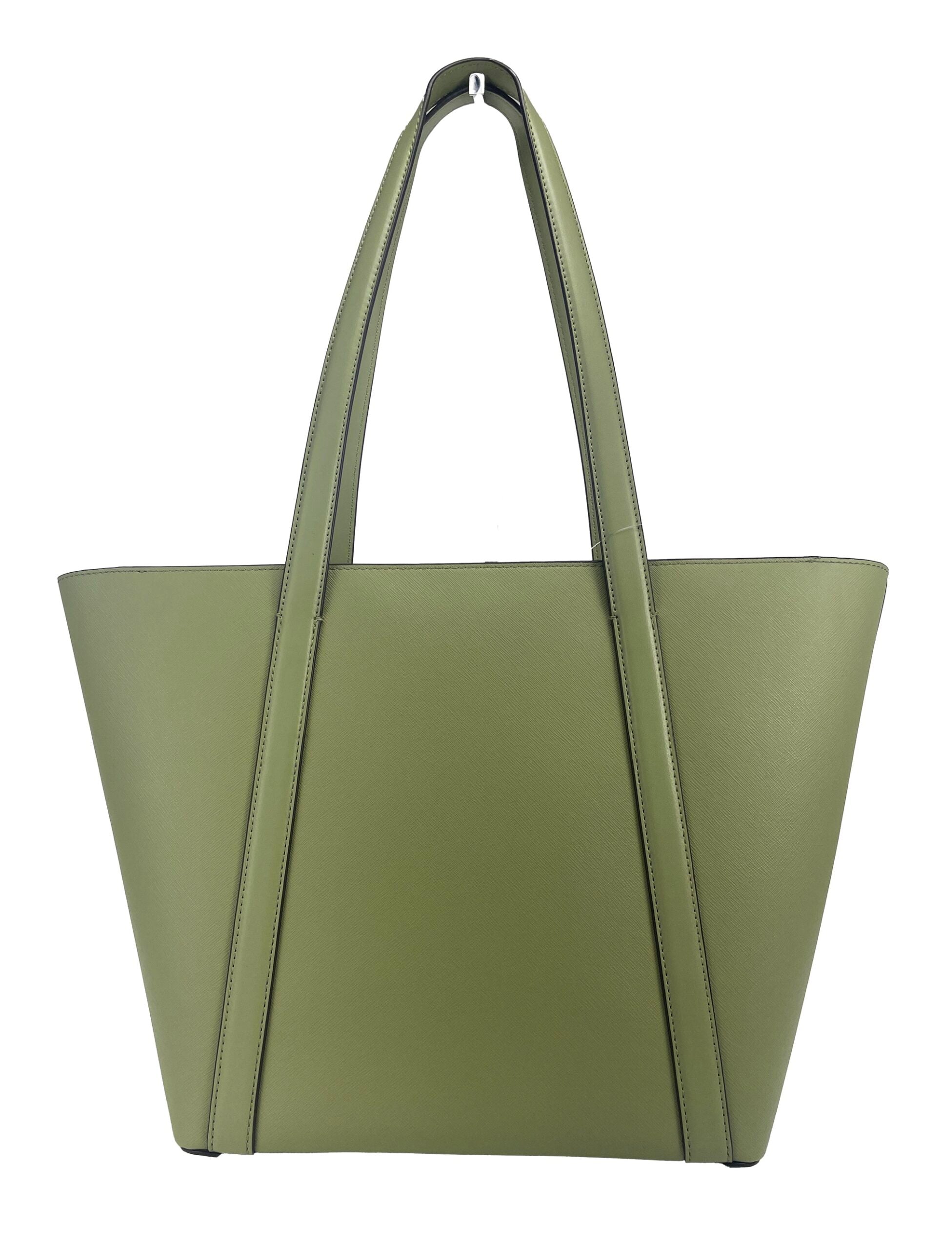 Large Pratt Shoulder Zip Tote Bag Light Sage - ventzia