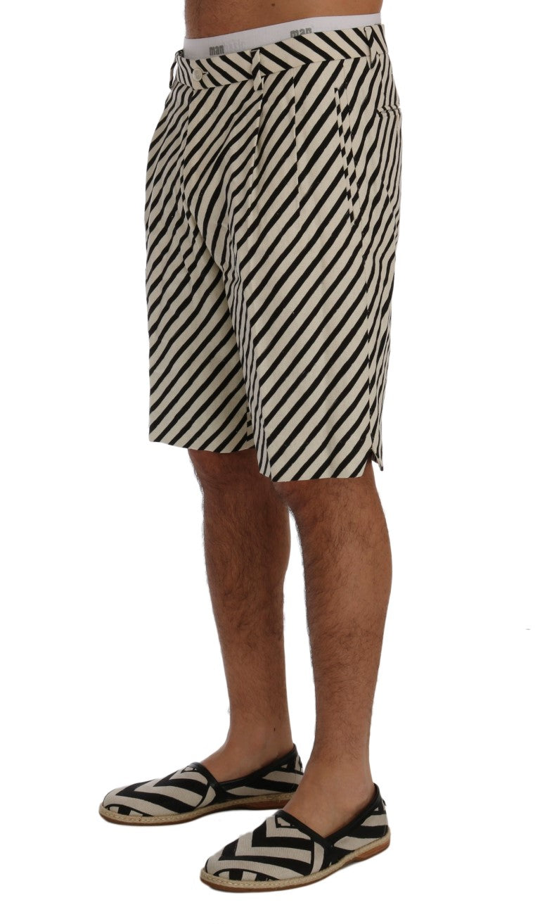 Striped Hemp Casual Shorts - ventzia