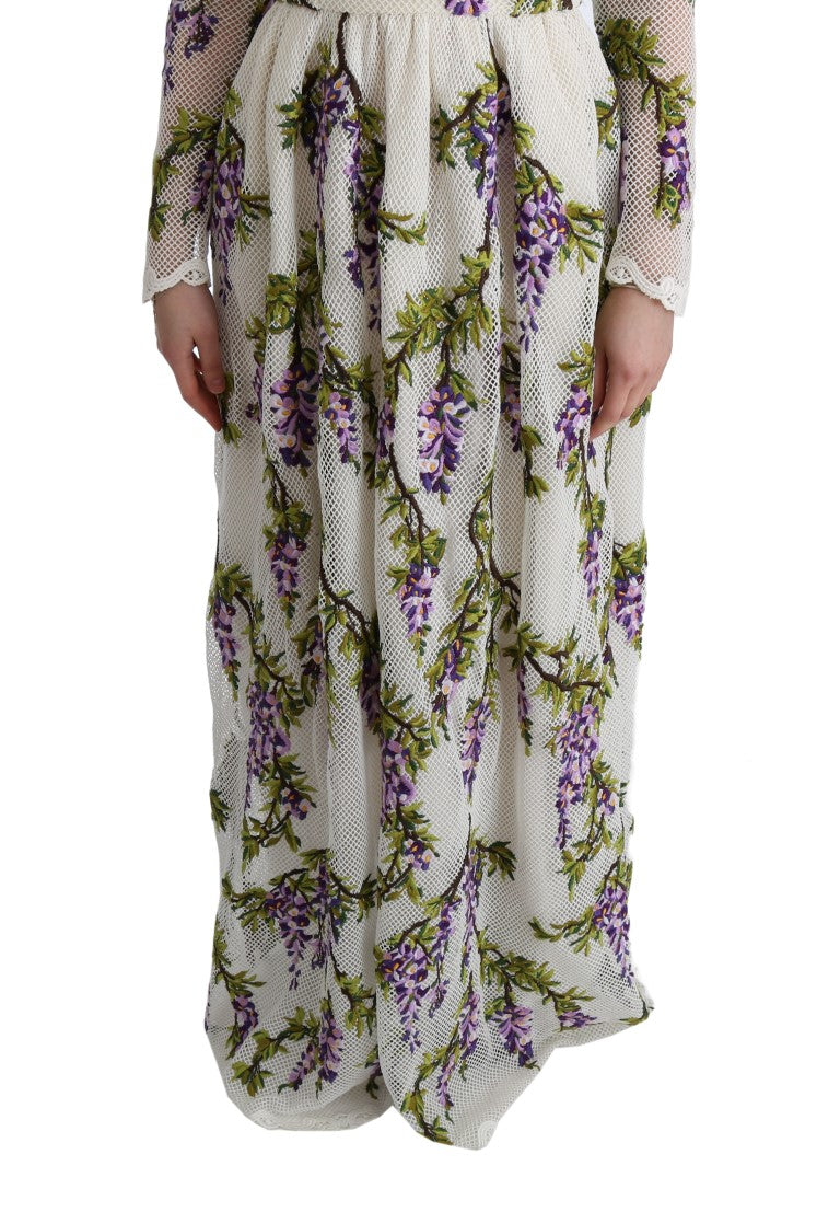 Elegant Maxi A-line Long Sleeve Dress - ventzia