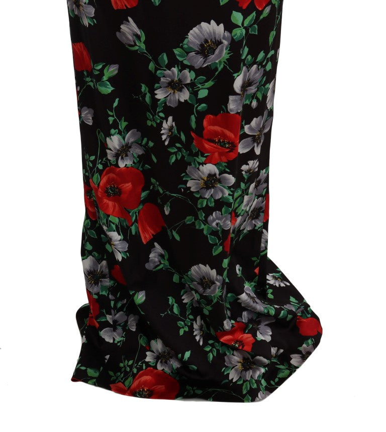Elegant Floral Sheath Gown - ventzia