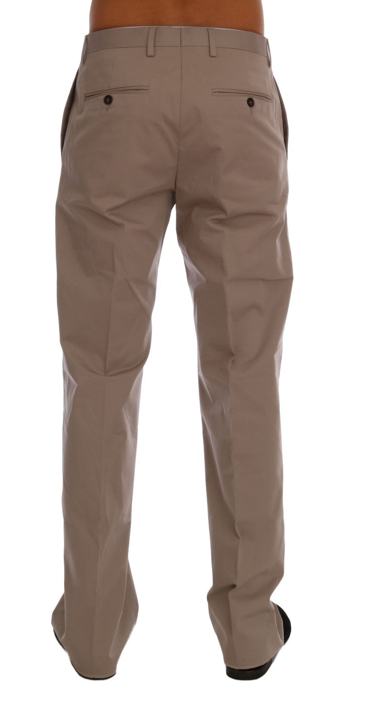 Chic Beige Chinos Casual Pants - ventzia