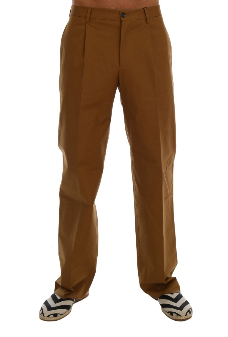 Elegant Brown Formal Trousers for Men - ventzia