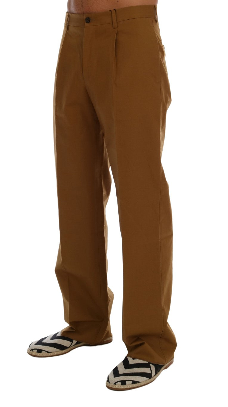 Elegant Brown Formal Trousers for Men - ventzia