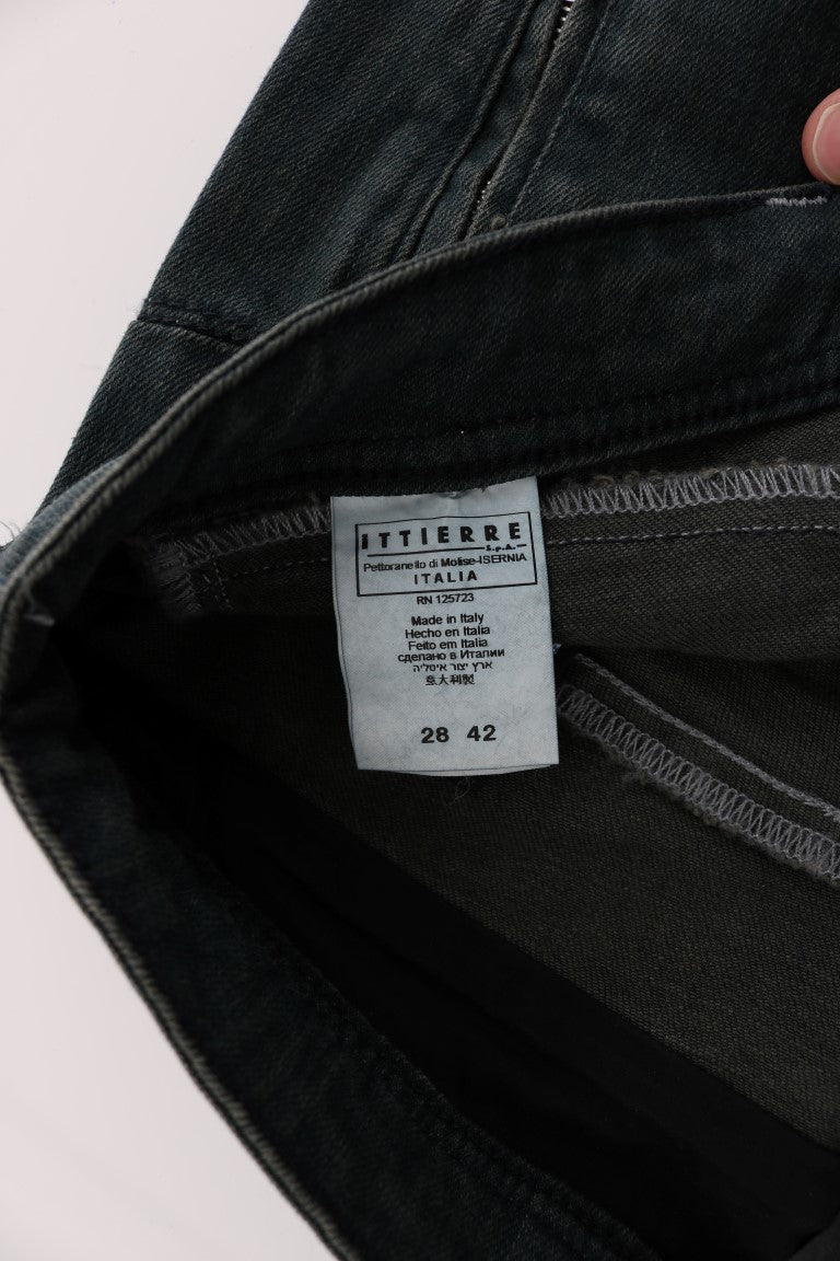 Chic Superslim Gray Cotton Jeans - ventzia