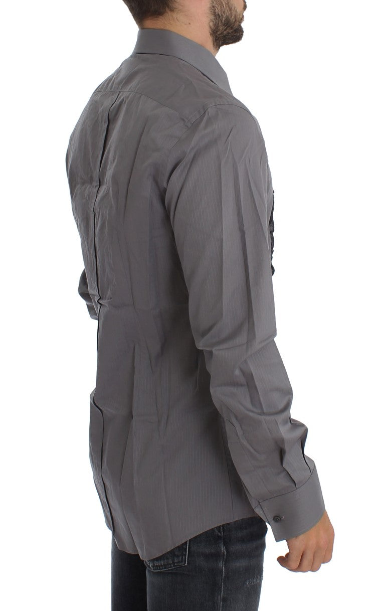 Elegant Slim Fit Cotton Dress Shirt - ventzia