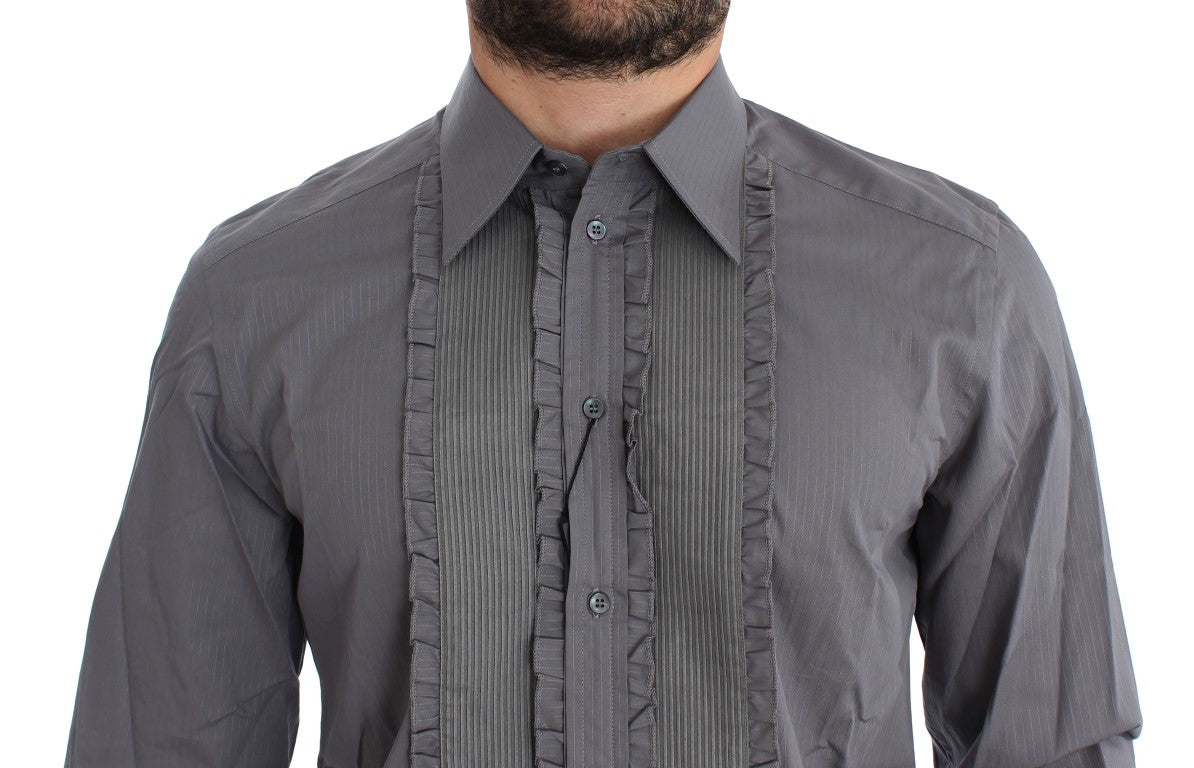Elegant Slim Fit Cotton Dress Shirt - ventzia