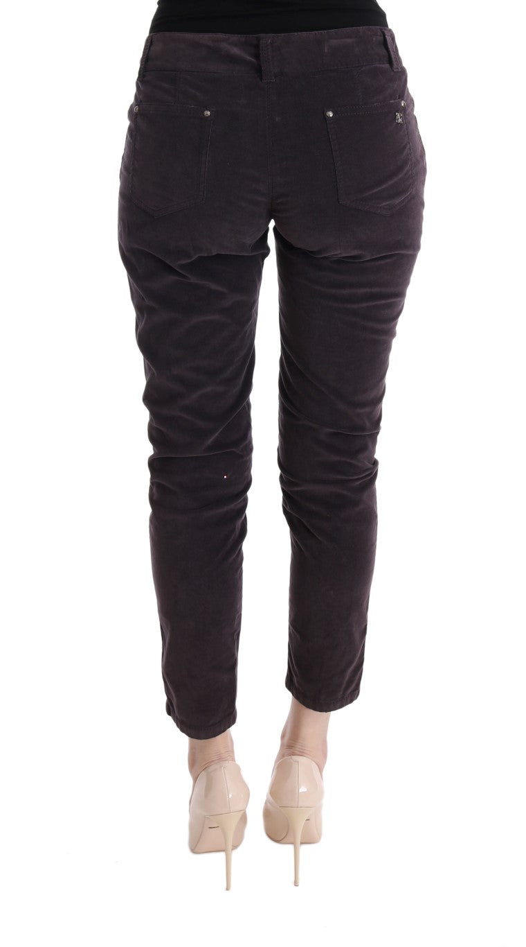 Chic Brown Capri Cropped Cotton Pants - ventzia