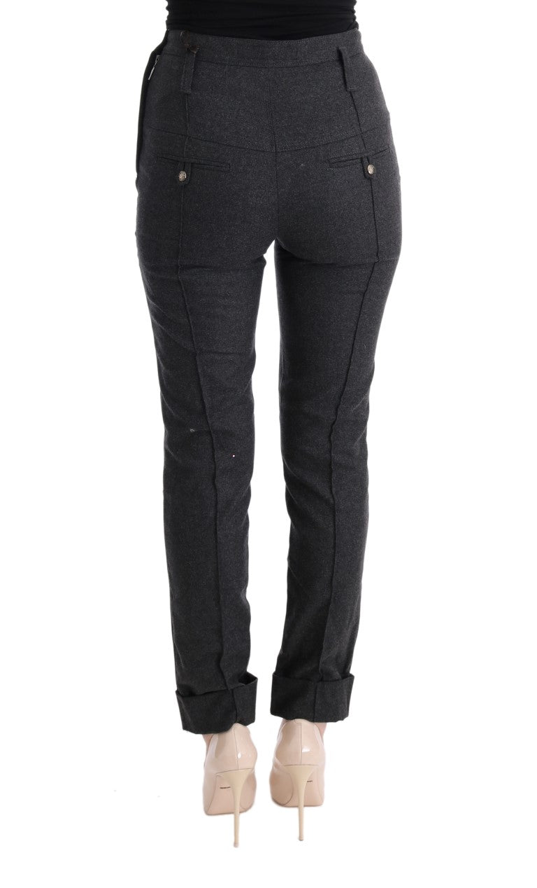 Chic Gray Casual Skinny Pants - ventzia