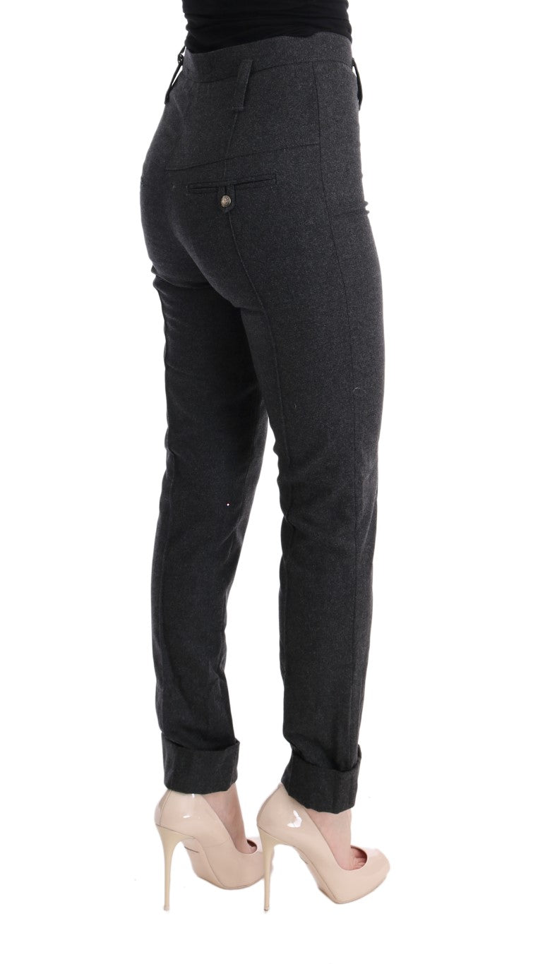Chic Gray Casual Skinny Pants - ventzia