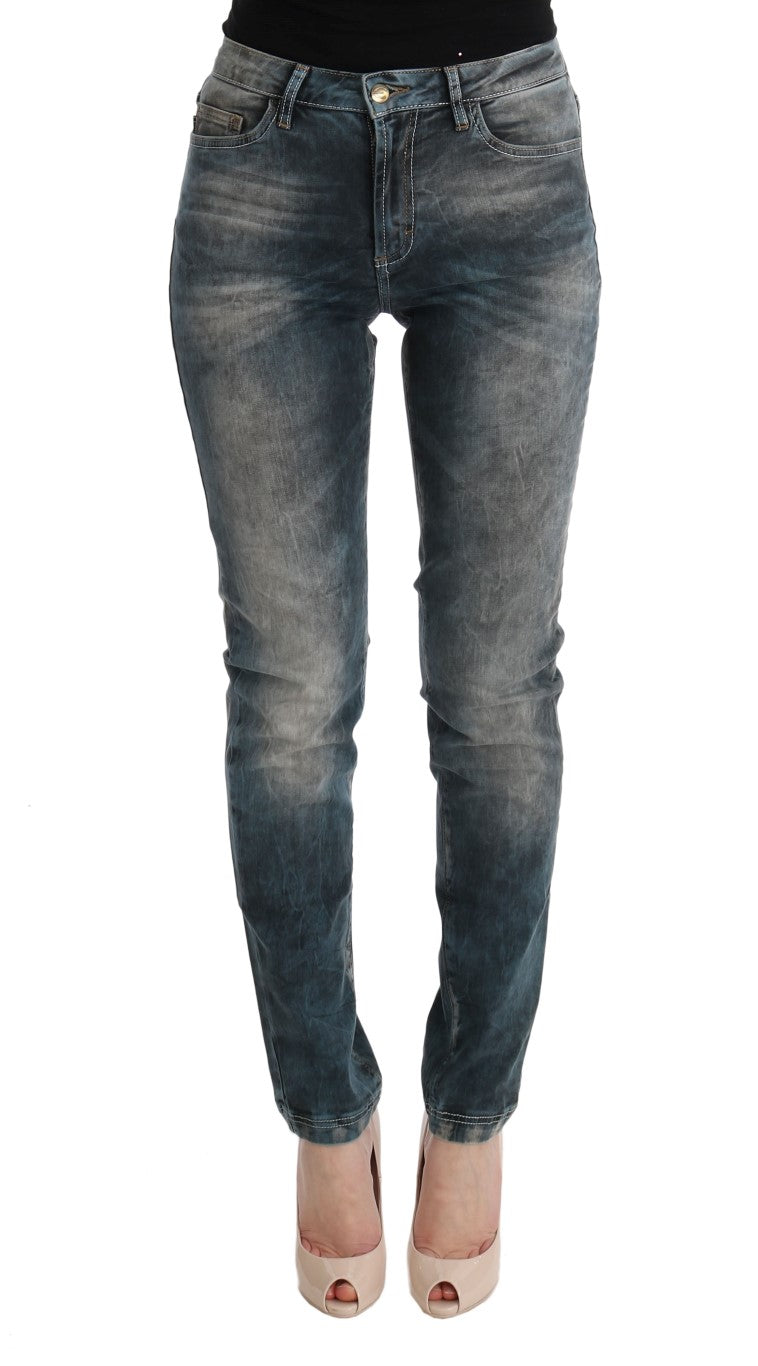 Chic Blue Wash Slim Fit Jeans - ventzia