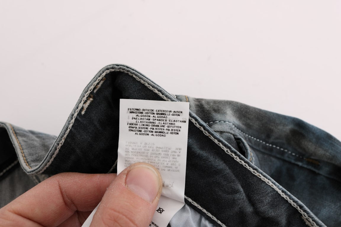 Chic Blue Wash Slim Fit Jeans - ventzia