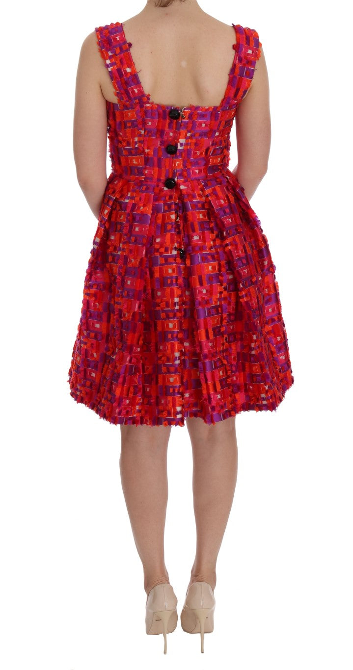 Elegant Pink A-Line Sleeveless Dress - ventzia