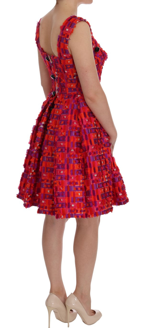 Elegant Pink A-Line Sleeveless Dress - ventzia