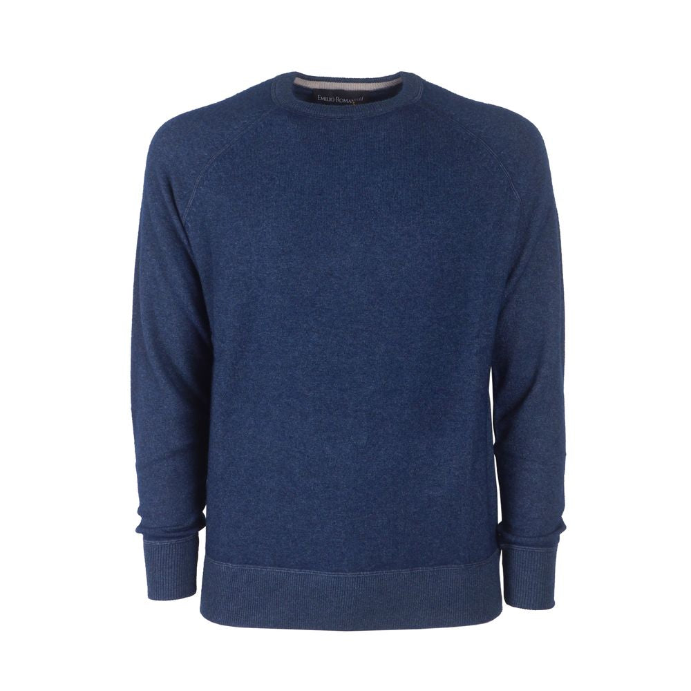 Light Blue Cashmere Men Sweater - ventzia