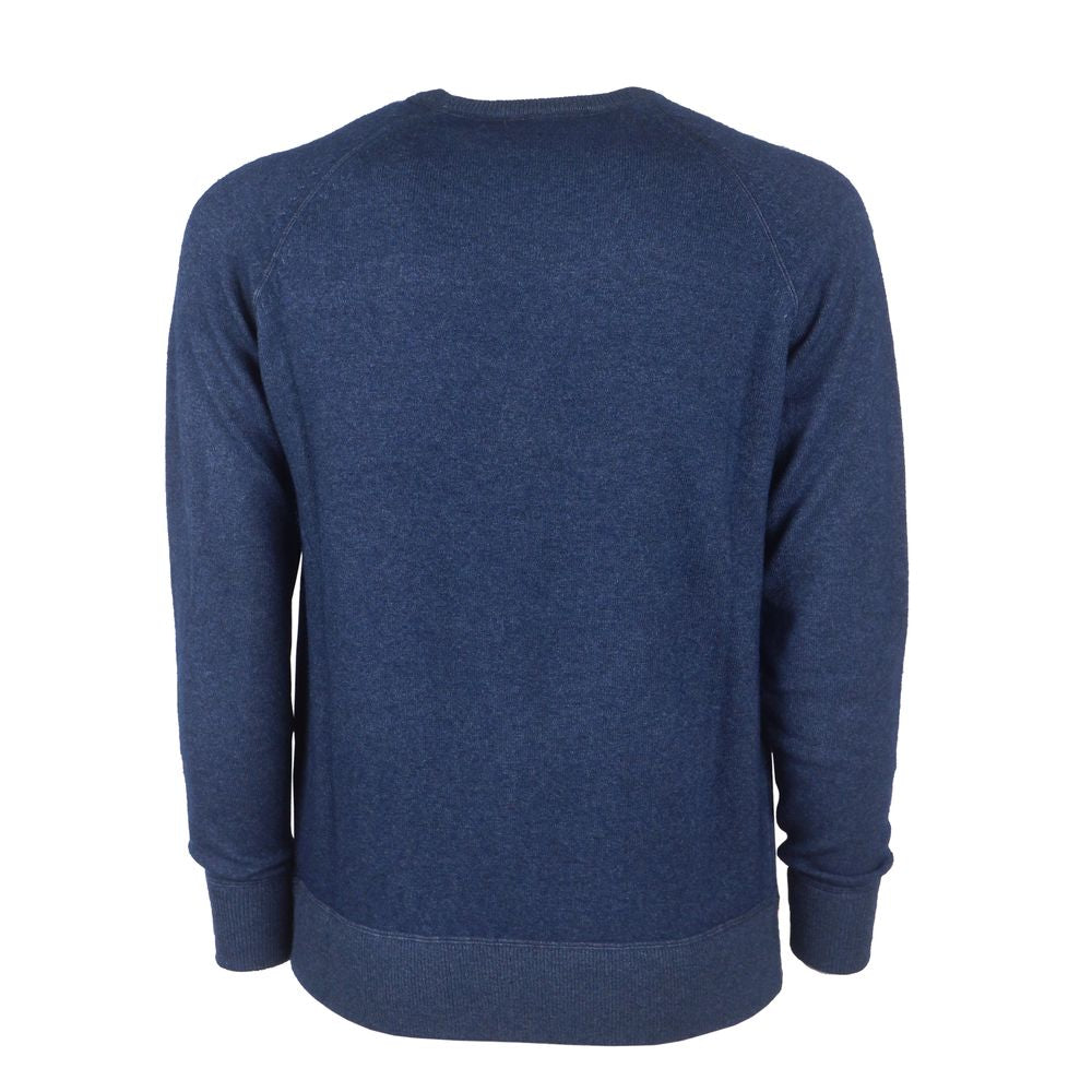 Light Blue Cashmere Men Sweater - ventzia