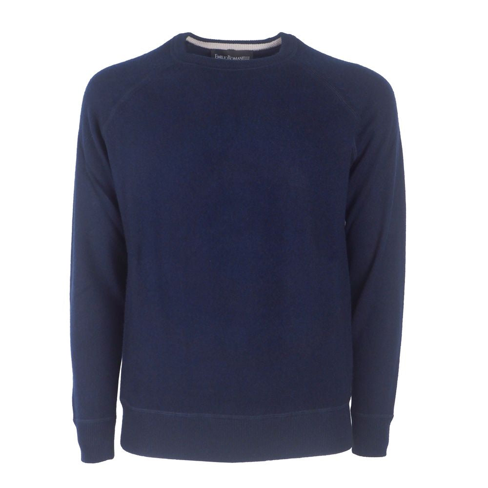 Blue Cashmere Men Sweater - ventzia