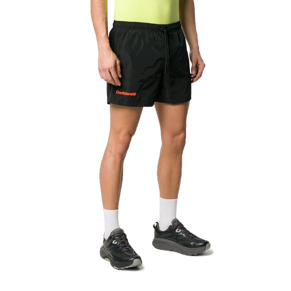 Black Polyamide Men's Swimwear Boxer - ventzia