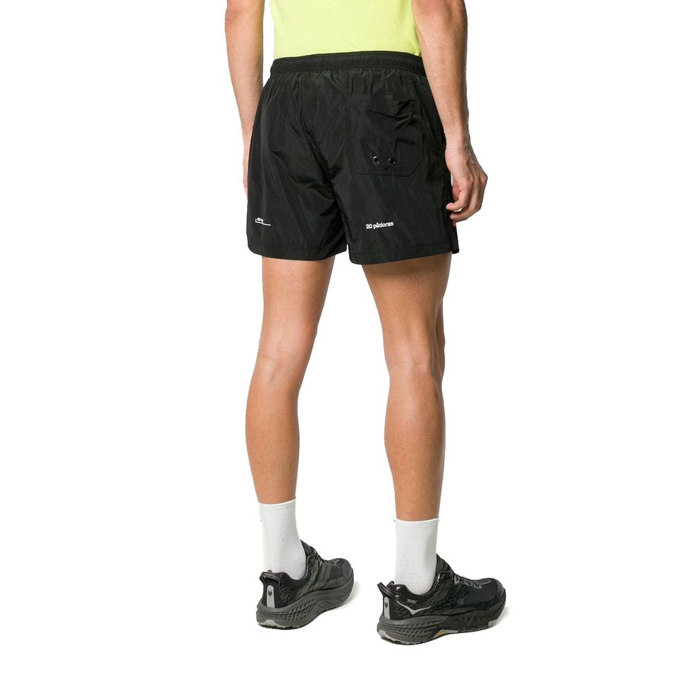 Black Polyamide Men's Swimwear Boxer - ventzia