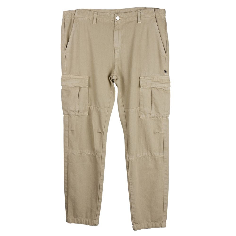 Beige Cotton Men Trouser - ventzia