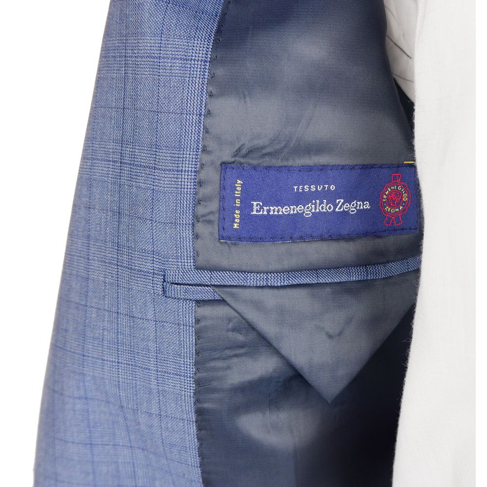 Blue Wool Men Suit - ventzia