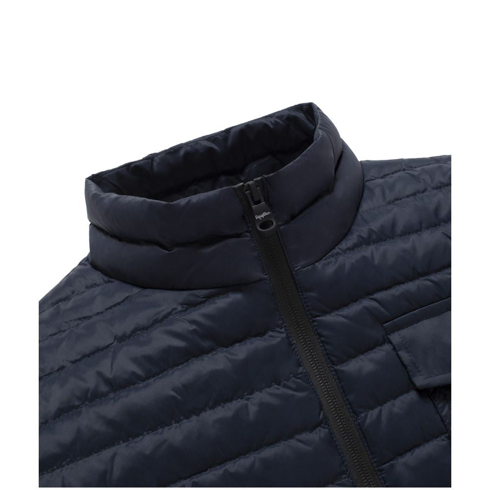 Blue Nylon Jacket - ventzia