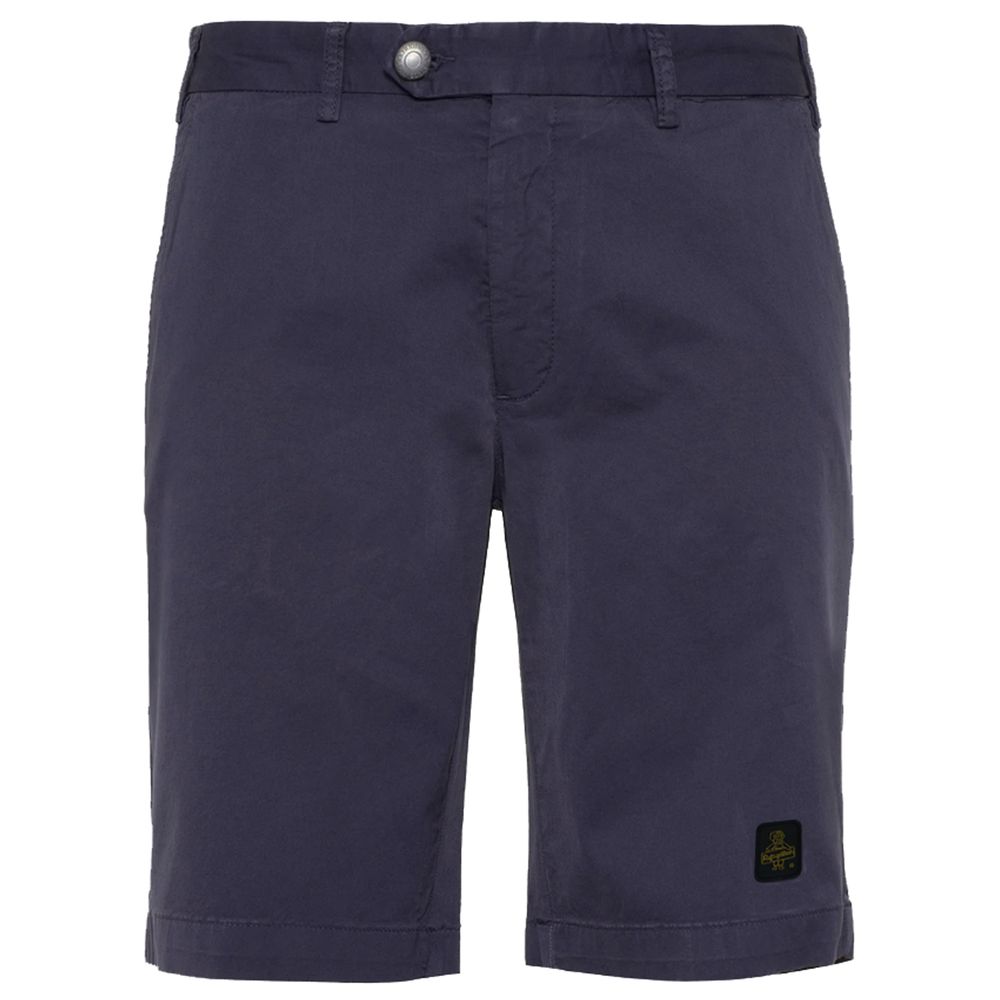 Elegant Beige Bermuda Shorts with Logo Patch - ventzia