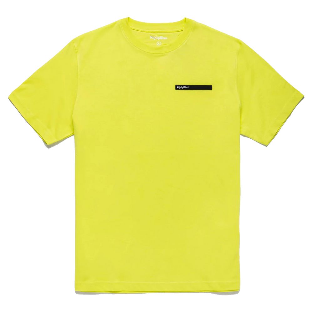 Embossed Logo Cotton T-Shirt in Yellow - ventzia