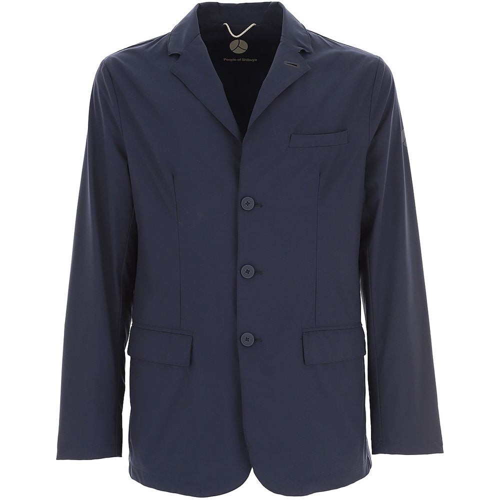 Elegant Water-Repellent Blue Jacket - ventzia