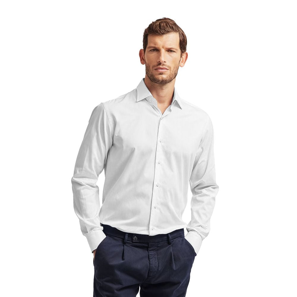 White Cotton Men's Shirt - ventzia