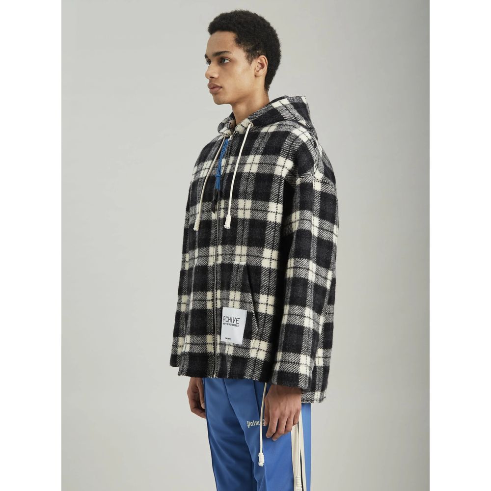 Black Cashmere Men Sweater Jacket - ventzia