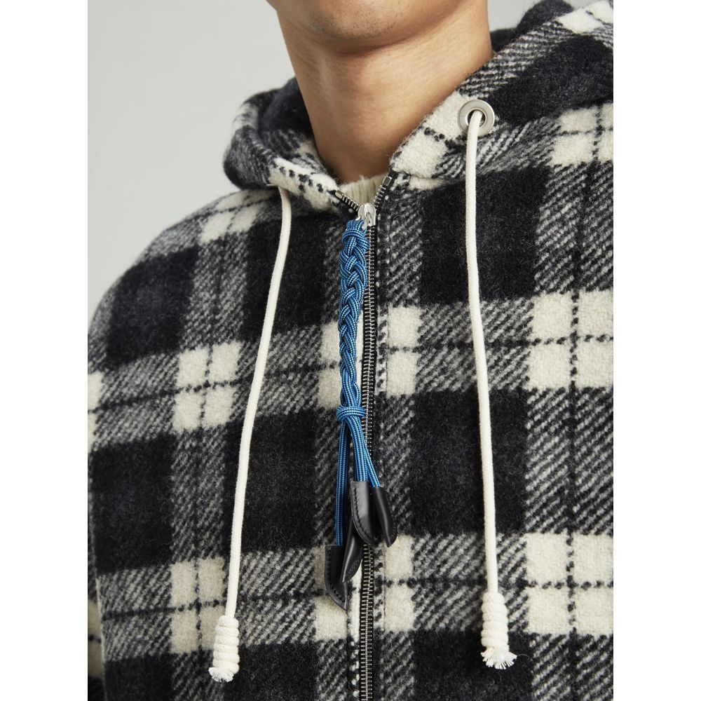 Black Cashmere Men Sweater Jacket - ventzia