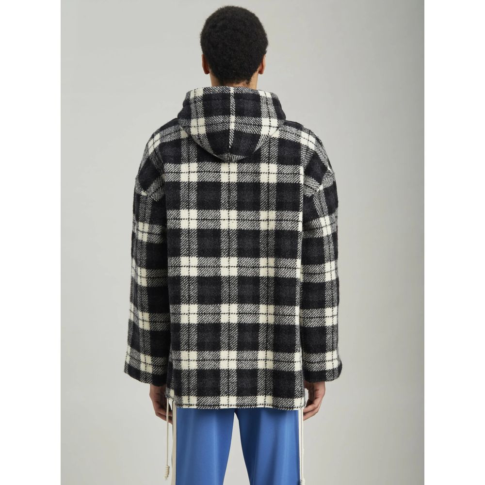 Black Cashmere Men Sweater Jacket - ventzia